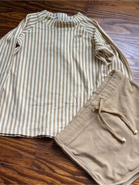 Kidwild Boys Stripe Rash Guard and Swim Short Set